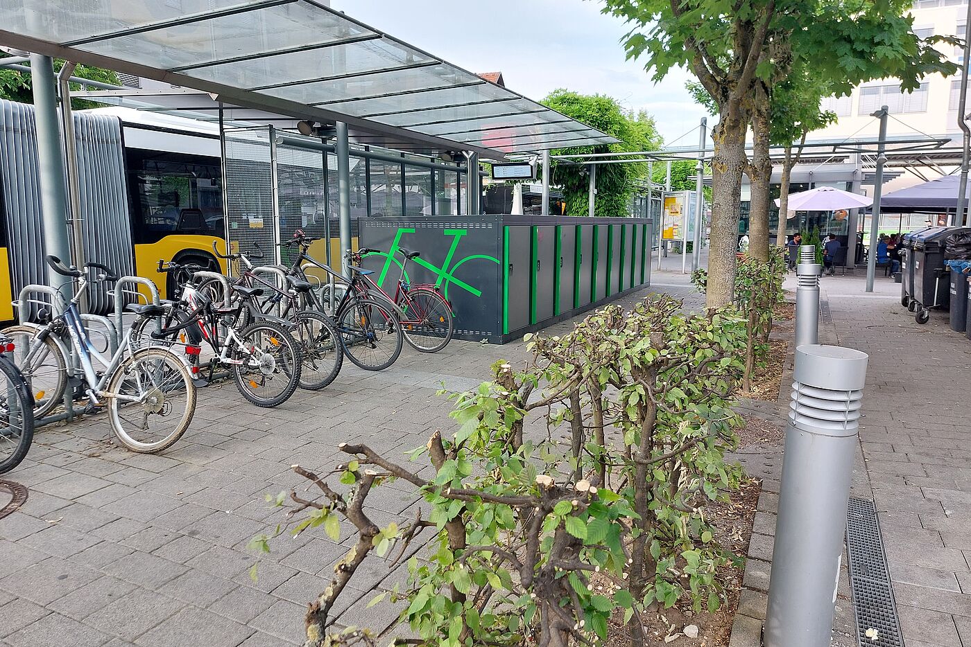 Fahrradboxen am Bahnhof in Filderstadt Bernhausen