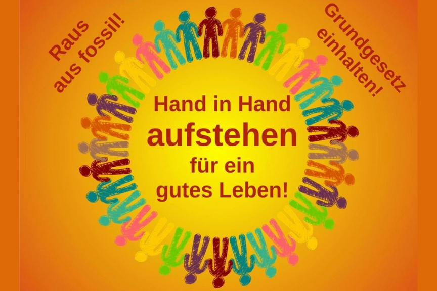 Banner zur "Es brennt!" Menschenkette Banner zur "Es brennt!" Menschenkette