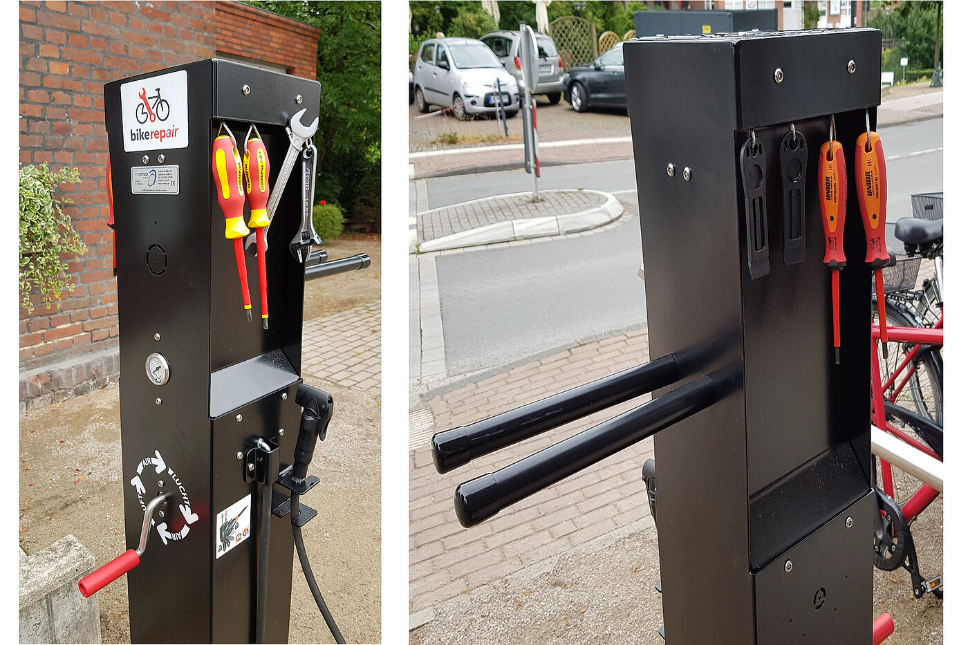 Ansicht der Reparaturstation mit Werkzeug