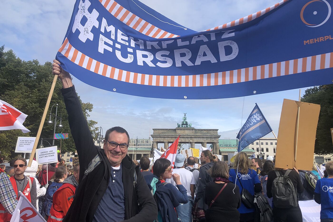Ulrich Syberg beim Globalen Klimastreik im September 2019 in Berlin. Ulrich Syberg beim Globalen Klimastreik im September 2019 in Berlin.