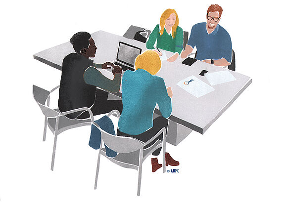Planungsrunde Illustration Planungsrunde Illustration