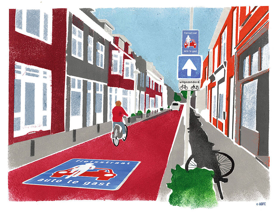 Fahrradstraße in Utrecht Fahrradstraße in Utrecht
